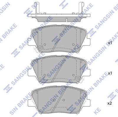 Hi-Q SP1833 - Тормозные колодки, дисковые, комплект avtokuzovplus.com.ua