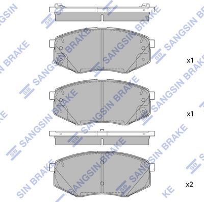 Hi-Q SP1847 - Тормозные колодки, дисковые, комплект avtokuzovplus.com.ua