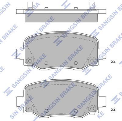 Hi-Q SP1858 - Гальмівні колодки, дискові гальма autocars.com.ua