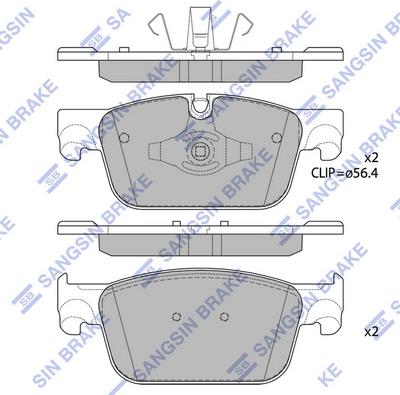 Hi-Q SP1867 - Тормозные колодки, дисковые, комплект avtokuzovplus.com.ua