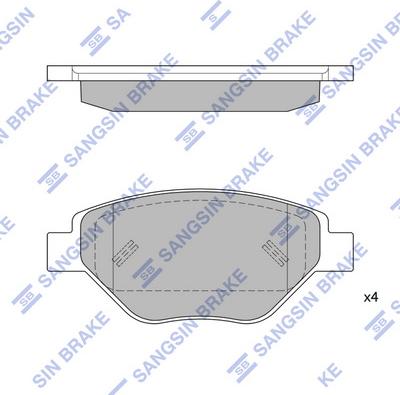 Hi-Q SP1872 - Тормозные колодки, дисковые, комплект avtokuzovplus.com.ua