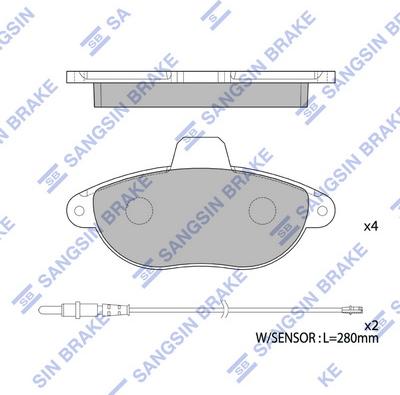 Hi-Q SP1889 - Гальмівні колодки, дискові гальма autocars.com.ua