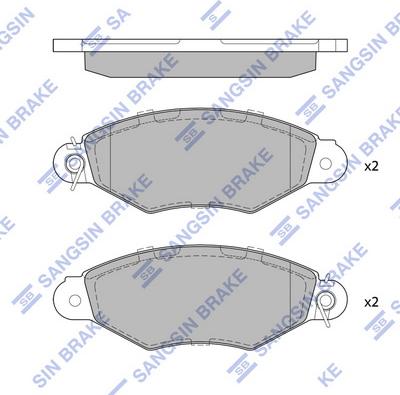 Hi-Q SP1891A - Тормозные колодки, дисковые, комплект avtokuzovplus.com.ua