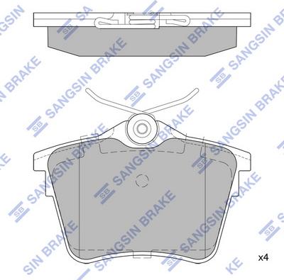 Hi-Q SP1897 - Тормозные колодки, дисковые, комплект avtokuzovplus.com.ua