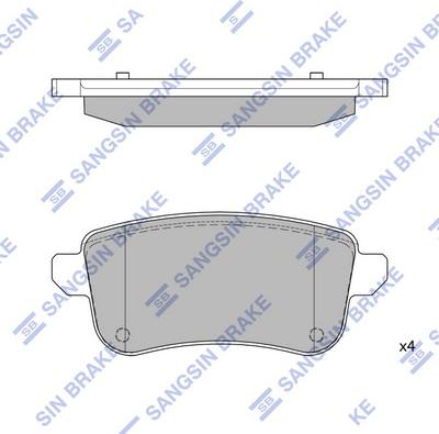 Hi-Q SP1903A - Тормозные колодки, дисковые, комплект avtokuzovplus.com.ua