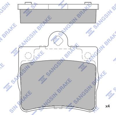 Hi-Q SP1922 - Тормозные колодки, дисковые, комплект avtokuzovplus.com.ua