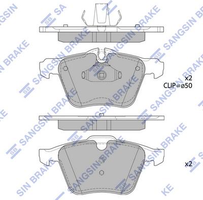 Hi-Q SP1928 - Тормозные колодки, дисковые, комплект avtokuzovplus.com.ua