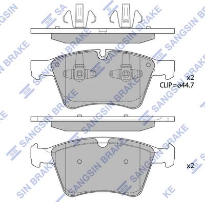 Hi-Q SP1935 - Тормозные колодки, дисковые, комплект avtokuzovplus.com.ua