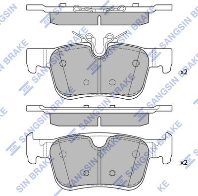 Hi-Q SP1938 - Тормозные колодки, дисковые, комплект avtokuzovplus.com.ua