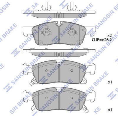 Hi-Q SP1945 - Гальмівні колодки, дискові гальма autocars.com.ua