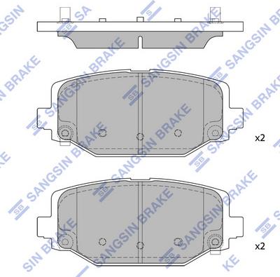 Hi-Q SP1950 - Тормозные колодки, дисковые, комплект avtokuzovplus.com.ua