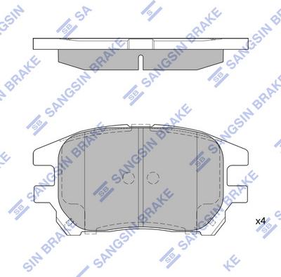 Hi-Q SP1967 - Тормозные колодки, дисковые, комплект avtokuzovplus.com.ua