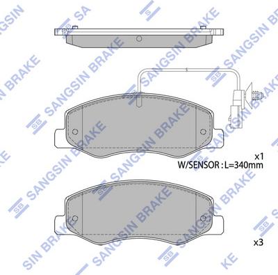 Hi-Q SP1970 - Тормозные колодки, дисковые, комплект avtokuzovplus.com.ua