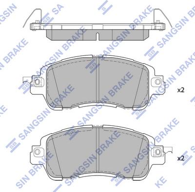 Hi-Q SP1974 - Гальмівні колодки, дискові гальма autocars.com.ua