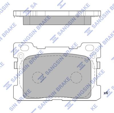 Hi-Q SP1978 - Тормозные колодки, дисковые, комплект avtokuzovplus.com.ua