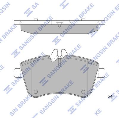 Hi-Q SP1989 - Тормозные колодки, дисковые, комплект avtokuzovplus.com.ua