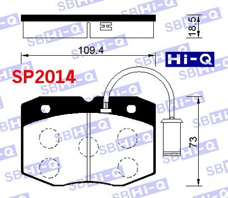 Hi-Q SP2014 - Гальмівні колодки, дискові гальма autocars.com.ua