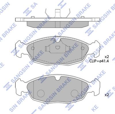 Hi-Q SP2024 - Тормозные колодки, дисковые, комплект avtokuzovplus.com.ua