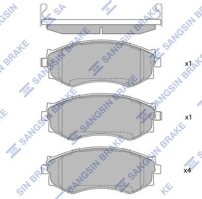 Hi-Q SP2034B - Гальмівні колодки, дискові гальма autocars.com.ua