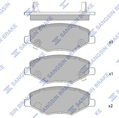 Hi-Q SP2092 - Гальмівні колодки, дискові гальма autocars.com.ua