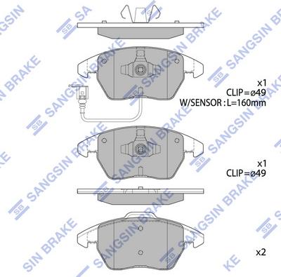 Hi-Q SP2098 - Тормозные колодки, дисковые, комплект avtokuzovplus.com.ua