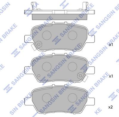 Hi-Q SP2104 - Гальмівні колодки, дискові гальма autocars.com.ua