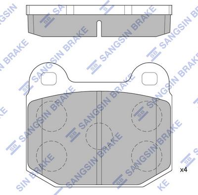 Hi-Q SP2121 - Тормозные колодки, дисковые, комплект avtokuzovplus.com.ua