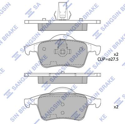 Hi-Q SP2123 - Тормозные колодки, дисковые, комплект avtokuzovplus.com.ua