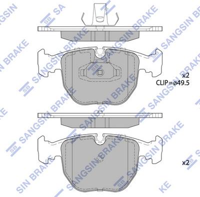 Hi-Q SP2166 - Тормозные колодки, дисковые, комплект avtokuzovplus.com.ua