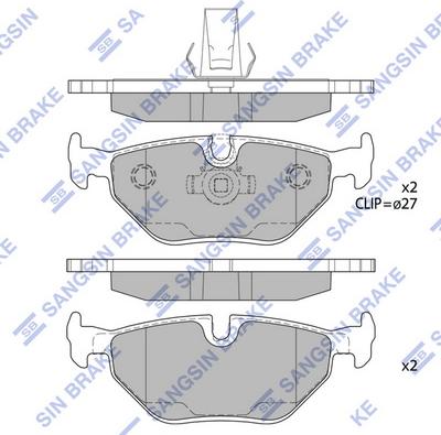 Hi-Q SP2167 - Гальмівні колодки, дискові гальма autocars.com.ua