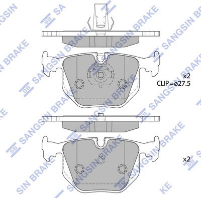 Hi-Q SP2168 - Тормозные колодки, дисковые, комплект avtokuzovplus.com.ua