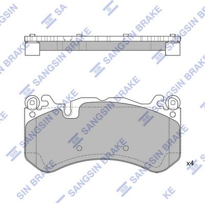 Hi-Q SP2187 - Гальмівні колодки, дискові гальма autocars.com.ua