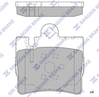 Hi-Q SP2192 - Тормозные колодки, дисковые, комплект avtokuzovplus.com.ua