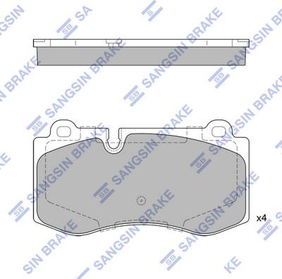 Hi-Q SP2195 - Тормозные колодки, дисковые, комплект avtokuzovplus.com.ua