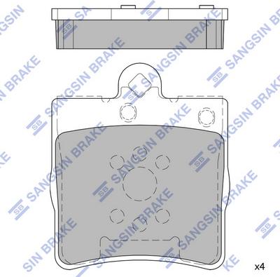 Hi-Q SP2208 - Тормозные колодки, дисковые, комплект avtokuzovplus.com.ua