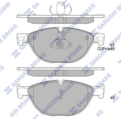 Hi-Q SP2212 - Тормозные колодки, дисковые, комплект avtokuzovplus.com.ua