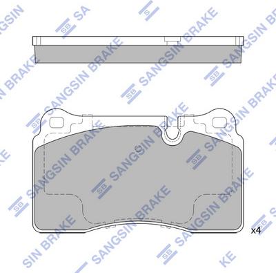 Hi-Q SP2235 - Тормозные колодки, дисковые, комплект avtokuzovplus.com.ua