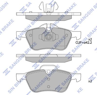 Hi-Q SP2243 - Гальмівні колодки, дискові гальма autocars.com.ua