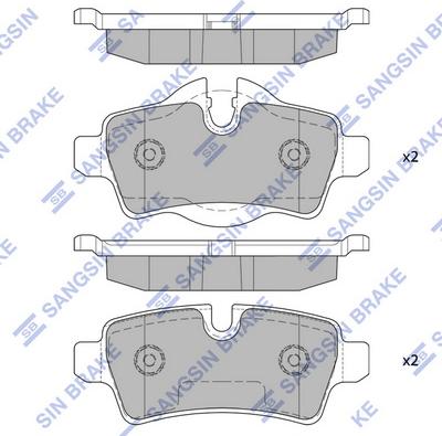 Hi-Q SP2246 - Гальмівні колодки, дискові гальма autocars.com.ua