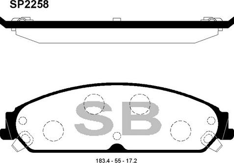Hi-Q SP2258 - Гальмівні колодки, дискові гальма autocars.com.ua