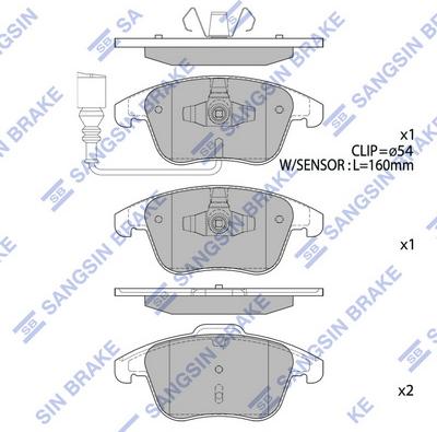 Hi-Q SP2264 - Тормозные колодки, дисковые, комплект avtokuzovplus.com.ua