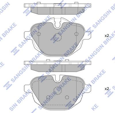 Hi-Q SP2275 - Тормозные колодки, дисковые, комплект avtokuzovplus.com.ua