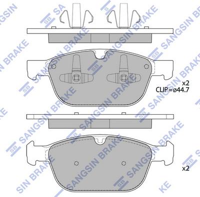 Hi-Q SP2320 - Тормозные колодки, дисковые, комплект avtokuzovplus.com.ua