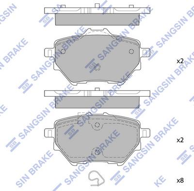 Hi-Q SP2467 - Тормозные колодки, дисковые, комплект avtokuzovplus.com.ua