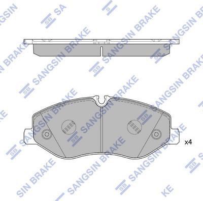 Hi-Q SP2579 - Тормозные колодки, дисковые, комплект avtokuzovplus.com.ua