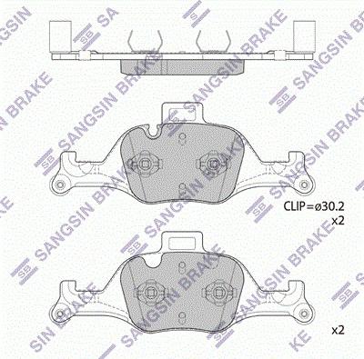 Hi-Q SP2601 - Тормозные колодки, дисковые, комплект avtokuzovplus.com.ua