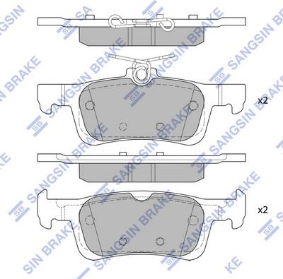 Hi-Q SP4036 - Тормозные колодки, дисковые, комплект avtokuzovplus.com.ua