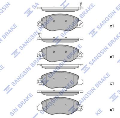 Hi-Q SP4042 - Тормозные колодки, дисковые, комплект avtokuzovplus.com.ua