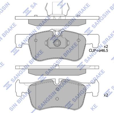 Hi-Q SP4043 - Тормозные колодки, дисковые, комплект avtokuzovplus.com.ua