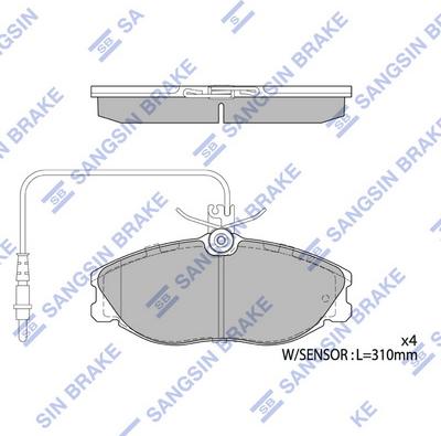 Hi-Q SP4045 - Гальмівні колодки, дискові гальма autocars.com.ua